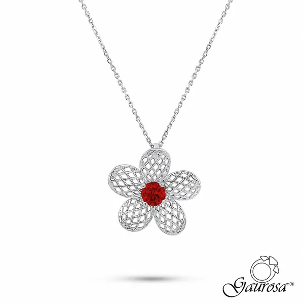 Collana Biancospino Rubino