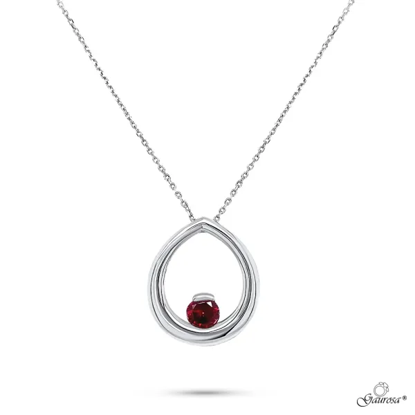 Collana Goccia Rubino
