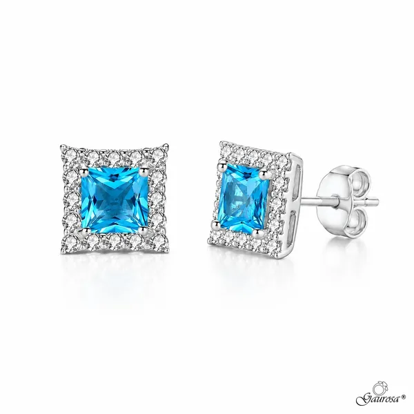 Orecchini Aurora Azzurra Luxury Halo