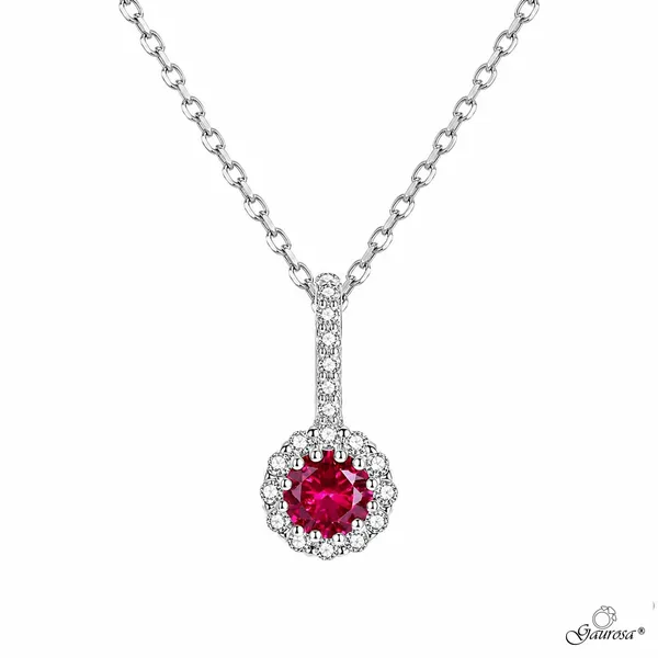 Collana Rubino Royale Halo