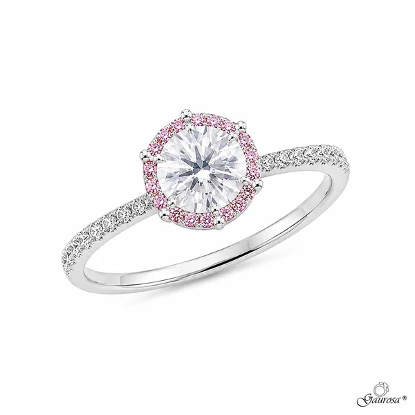 Anello Incipit Rosa e Bianco in Argento 925 Rodiato