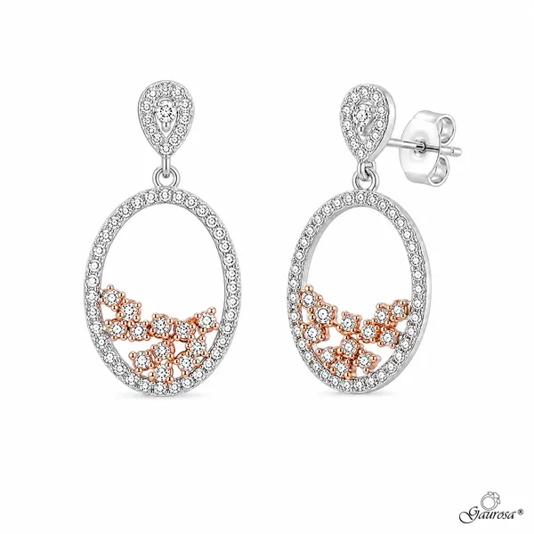 Orecchini Luce Fluttuante in Argento Rodiato 925