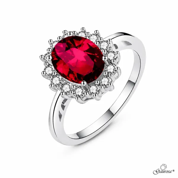 Anello Kate Rosso in Argento 925 Rodiato 