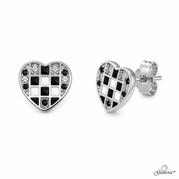 Orecchini Cuore Scacco Matto