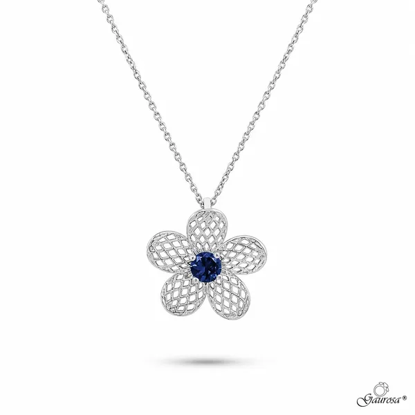 Collana BiancoSpino Blu in Argento 925 Rodiato