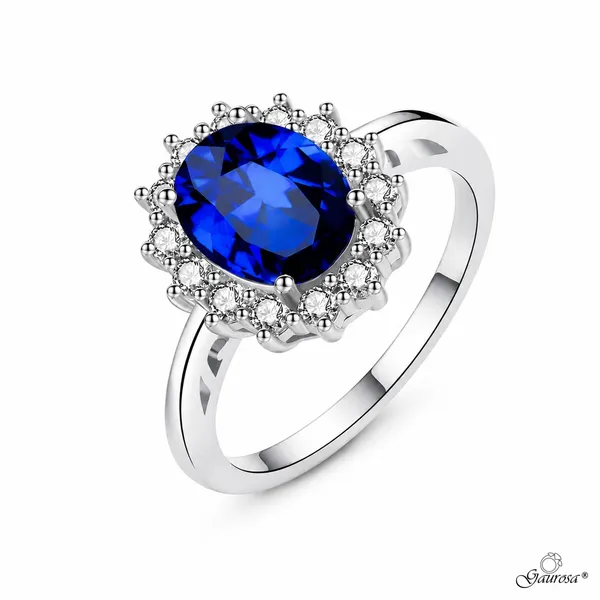 Anello Kate Blu in Argento 925 Rodiato