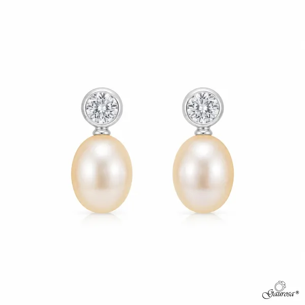 Orecchini Perla Champagne Royale