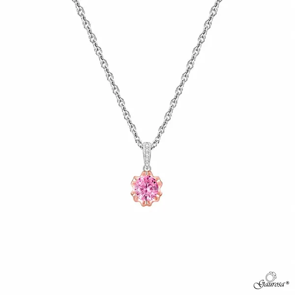 Collana Luce Rosa in Argento 925 con Zircone
