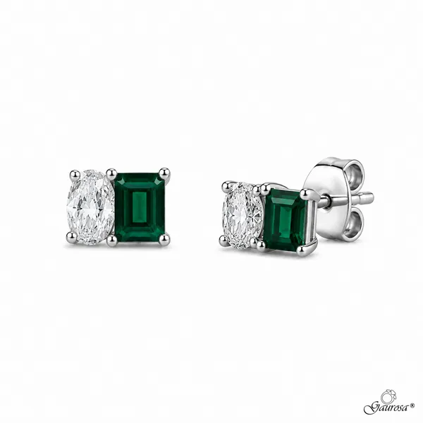 Orecchini Punto Luce Duo Emerald