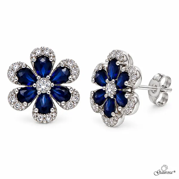 Orecchini Fiore Blu Gaurosa