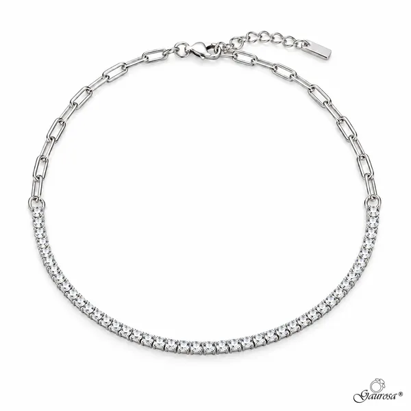 Cavigliera Gaurosa Tennis & Maglia in Argento Rodiato 925