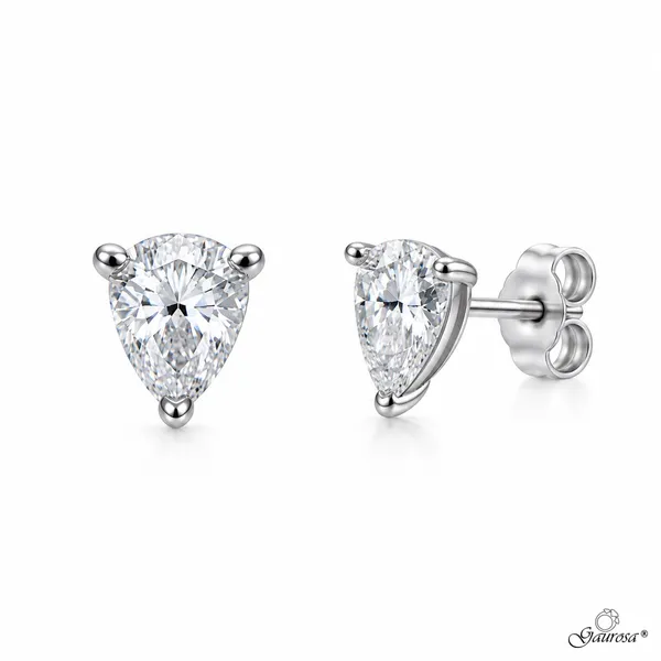 Orecchini Punto Luce a Goccia in Argento Rodiato 925