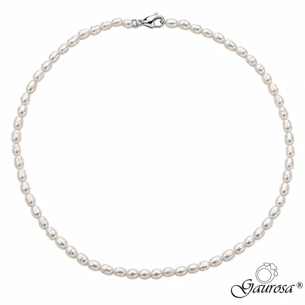 Collana Perle di Fiume Elegance in Argento Rodiato 925